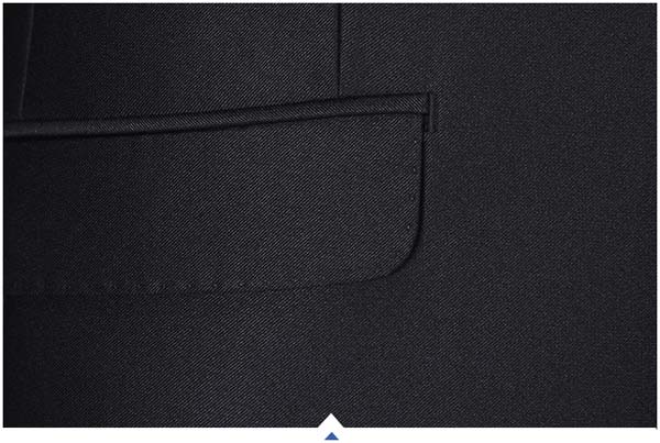 單排一粒扣職業(yè)西裝定做插袋細節(jié)特寫圖