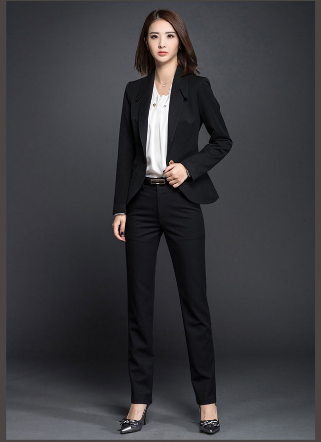韓版女職業西裝工作服訂做搭配褲子效果圖