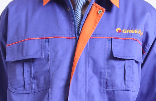 格力電器售后冬季工作裝正面細節(jié)