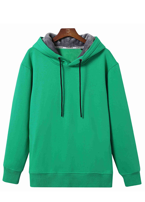 加厚綠色套頭衛衣定制