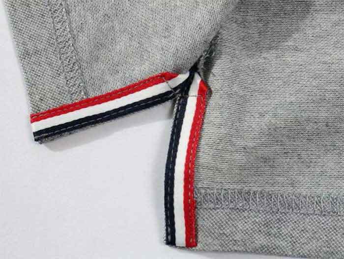 貴族系列翻領短袖深圳POLO衫訂做款式下擺叉包織帶細節展示圖